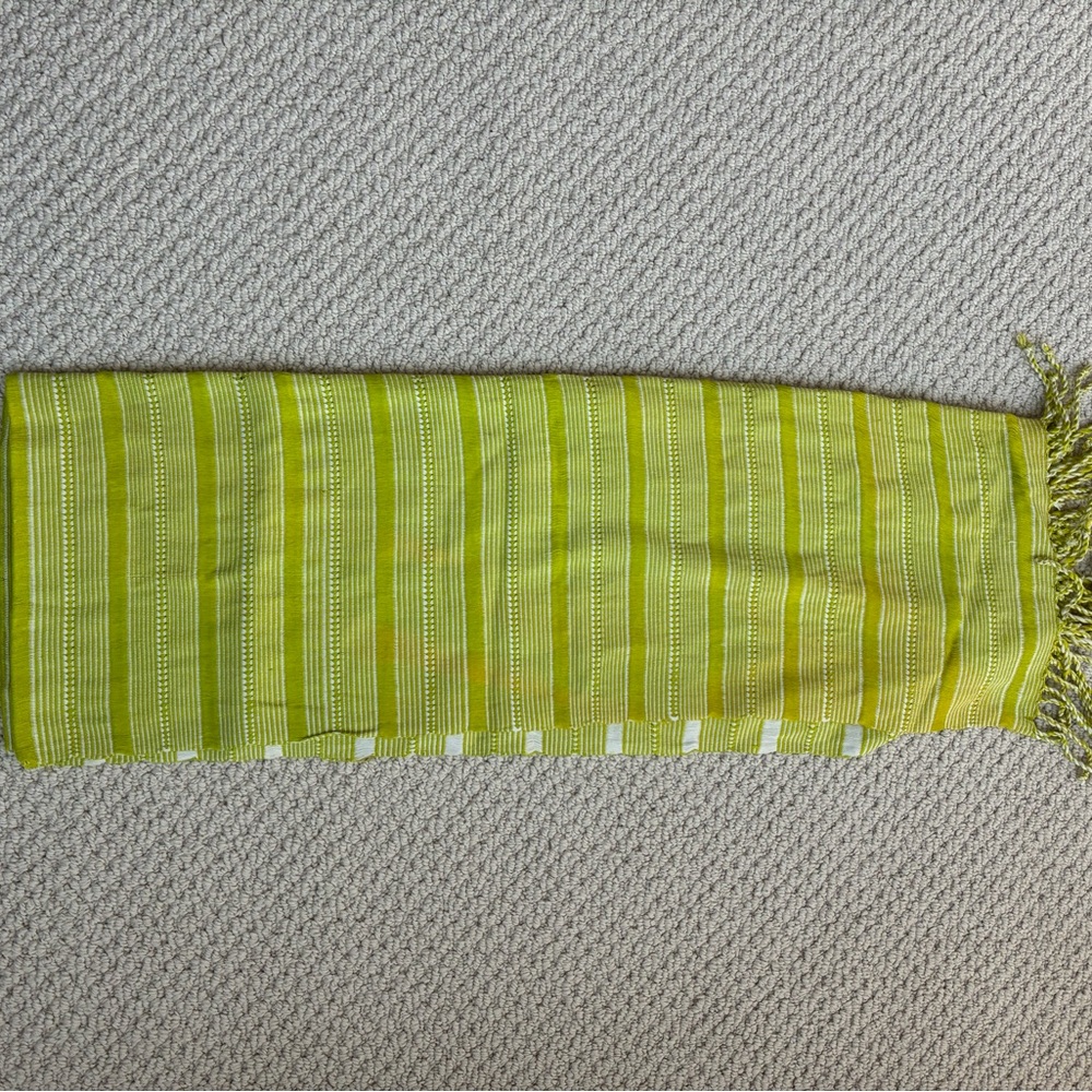 Green Striped Women's Scarf